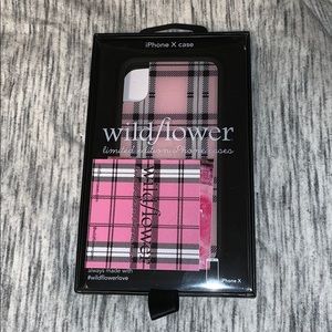Pink Plaid Wildflower X/XS case